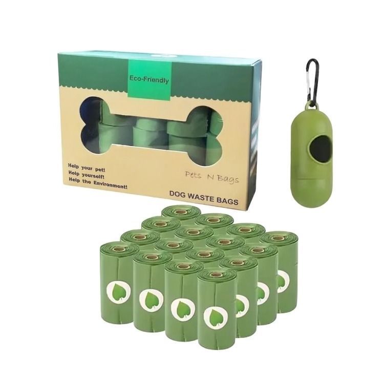 Bolsas Ecologica Desecho De Mascotas 16 Rollos De 15 Bolsas-0