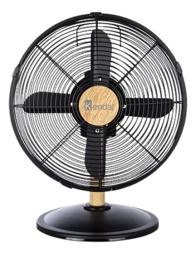 Ventilador De Mesa 12 Pulgadas Kendal  Metal Madera-0
