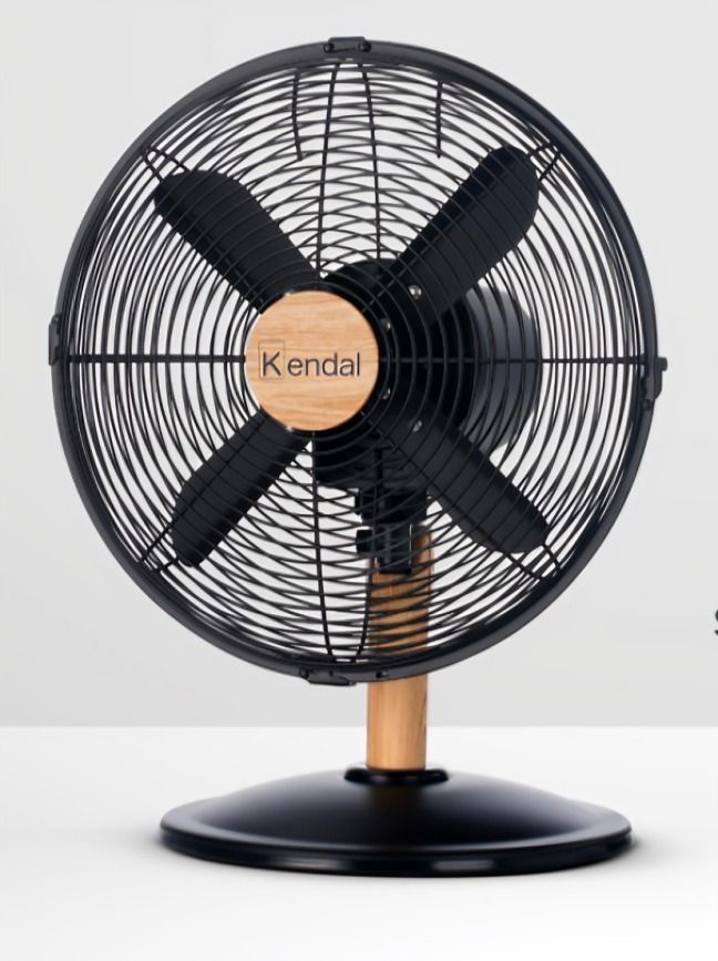 Ventilador De Mesa 12 Pulgadas Kendal  Metal Madera-3