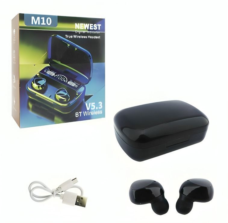 AUDIFONO TRUE WIRELESS BLUETOOTH MOD.M10 PANTALLA -2