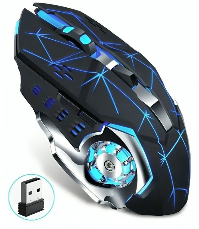 Mouse Gamer Inalámbrico Recargable Iluminado Rgb-1
