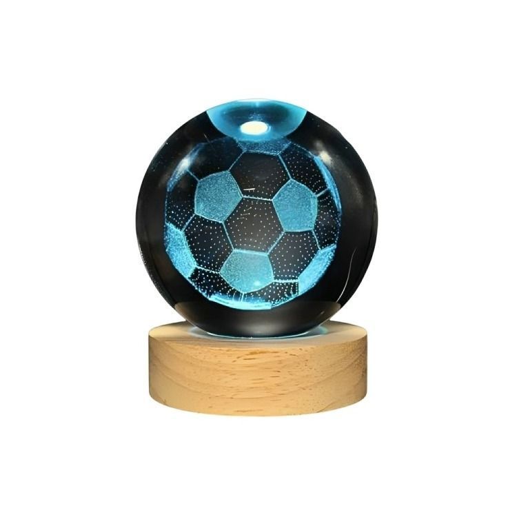 Lampara Bola De Cristal LED RGB Colores Futbol