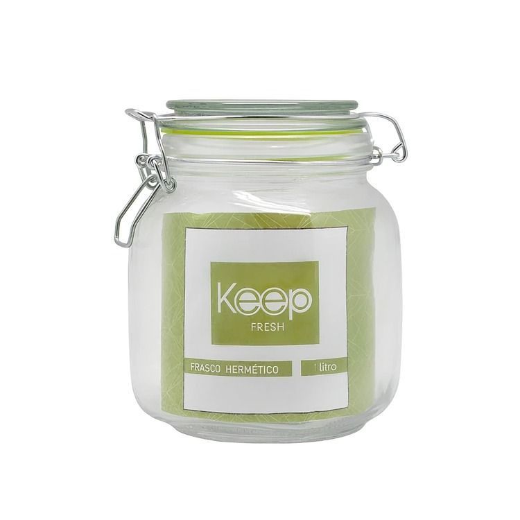 FRASCO HERMETICO 1000 ML VERDE-0