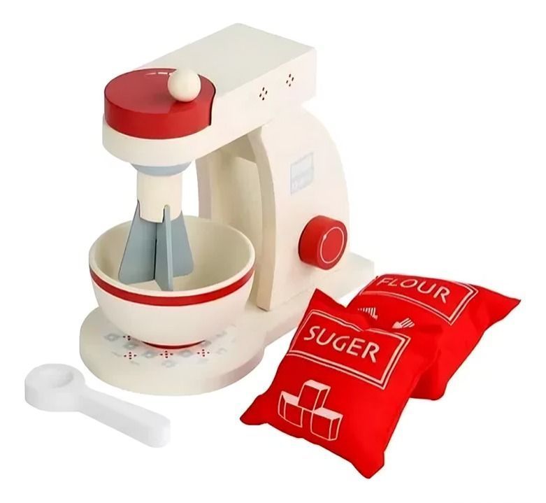 Batidora Mezcladora Para Niños Juguete De Madera Didáctico-0