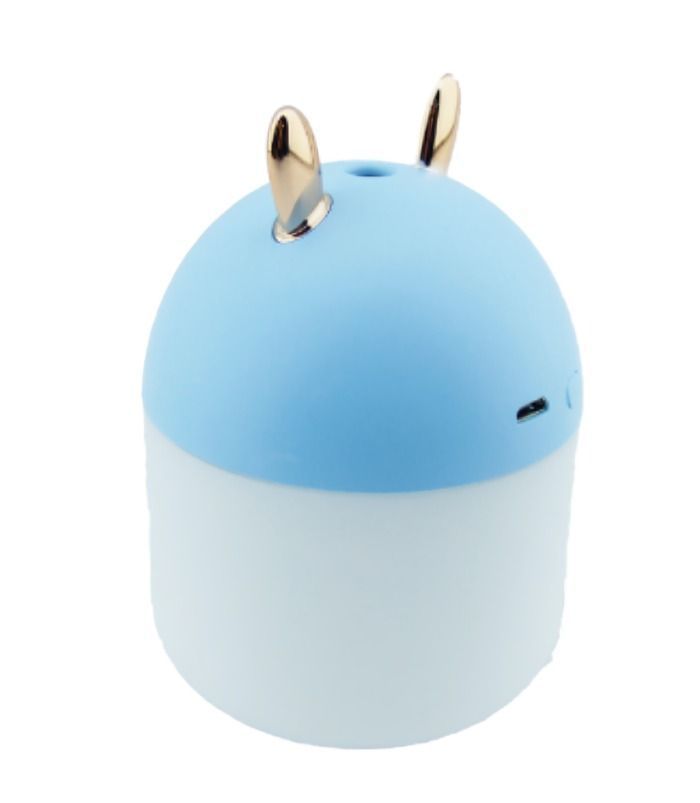 HUMIDIFICADOR MOD.GATITO CON LED 250ML RECARGABLE CELESTE-1