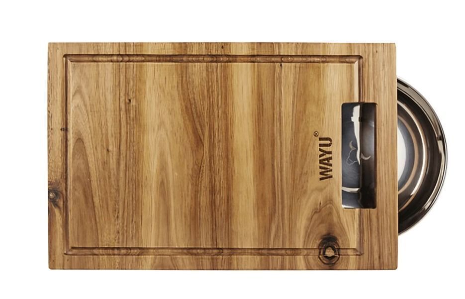 TABLA MADERA BOWL ACERO WAYU-0