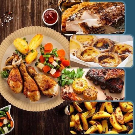 Set X100 Bandejas de papel Desechables Freidora Air Fryer-2
