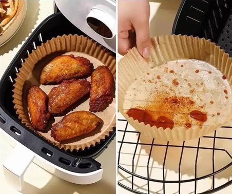 Set X100 Bandejas de papel Desechables Freidora Air Fryer-4