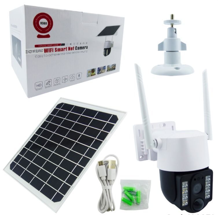 CAMARA VIGILANCIA IP EXTERIOR 8 LED SOLAR WIFI MOD.VC3-W CON MOVIMIENTO APP V380 PRO CON PANEL -2