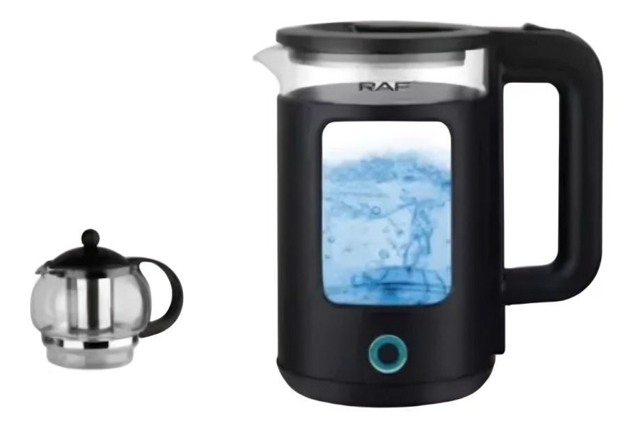 Tetera de vidrio  + Hervidor De agua RAF R7855-1
