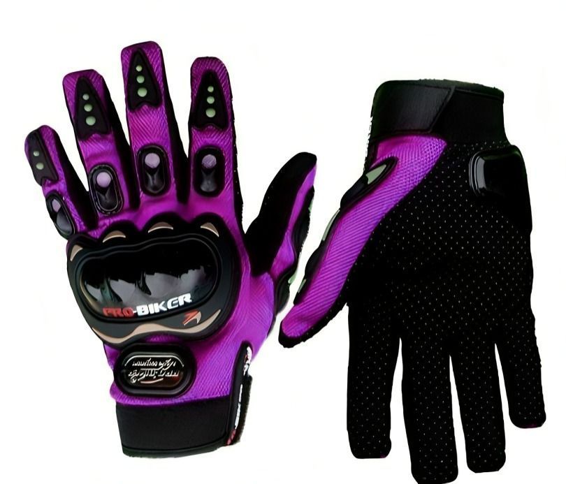 GUANTE PARA MOTO PROBIKER TOUCH MCS-01 TELA CON PROTECCIONES MORADO -1