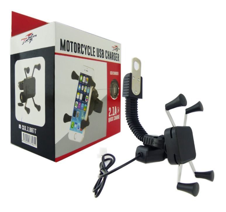PORTA SMARTPHONE CON BRAZO PARA ESPEJO DE MOTO-2