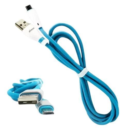 CABLE USB PLANO PARA IPHONE/IPAD 5 /6  BLUE -1