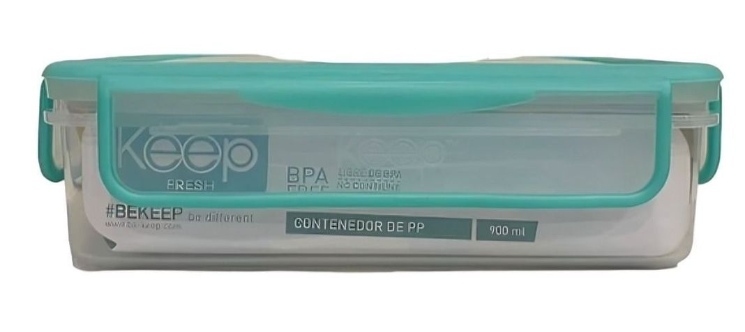 HERMETICO PP 900ML RECTANGULAR VERDE-2