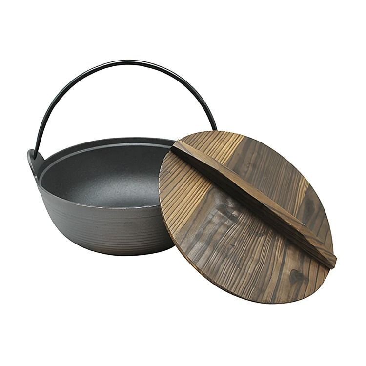 OLLA CON TAPA DE MADERA WAYU IRON CAST-1