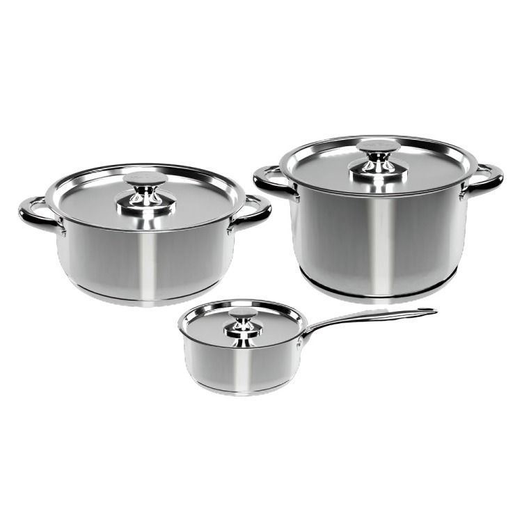 Batería de Cocina 6 Piezas Acero Inoxidable Wens 430-6SS