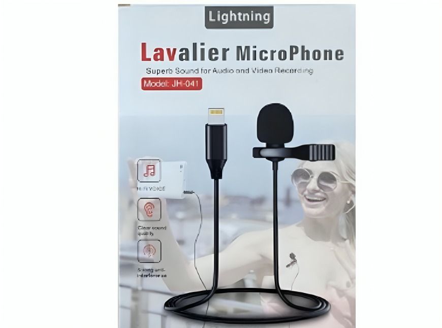 MICROFONO LAVALIER CONEXIÓN COMPATIBLE CON IPHONE-0