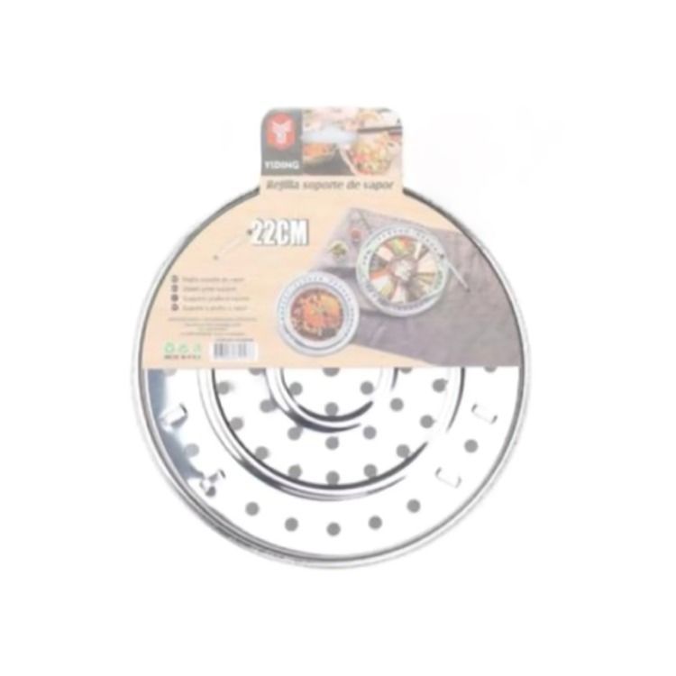 Set 02 Rejillas Soporte De Vapor 22cm Acero Inoxidable