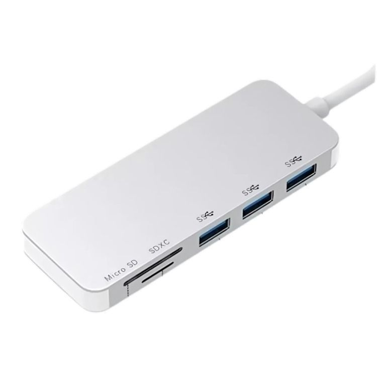 Adaptador Type C Tipo C 3 X Usb 3.0, Tf, Micro Sd 5en1-0