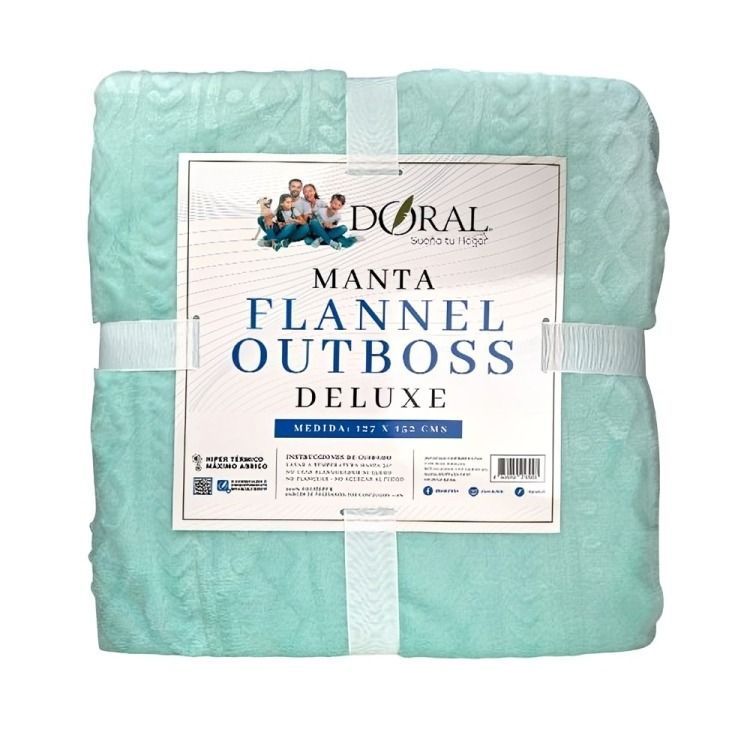 Manta Flannel Outboss Deluxe Turquesa Doral 127152 cm.