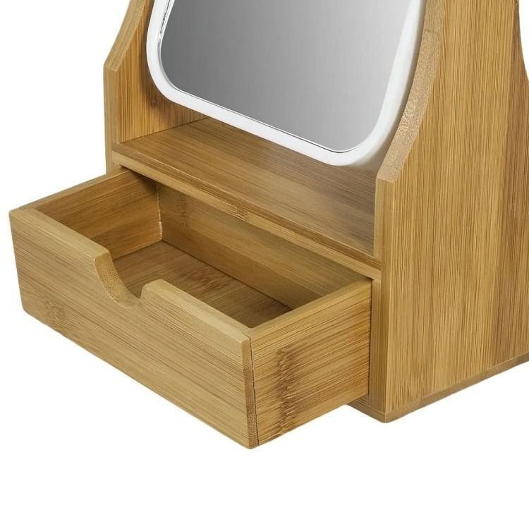 Espejo De Maquillaje Rotacion 360 Espejo De Mesa Con Cajon-1