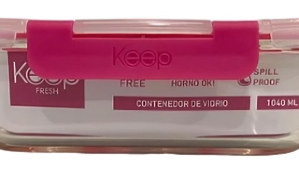 HERMETICO RECTANGULAR 1040ML GLASS KEEP FUCSIA-1