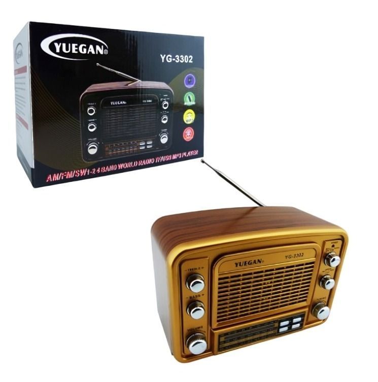RADIO MULTIBANDA YUENGAN MOD YG-3302 RETRO USB-TF RECARGABLE -3