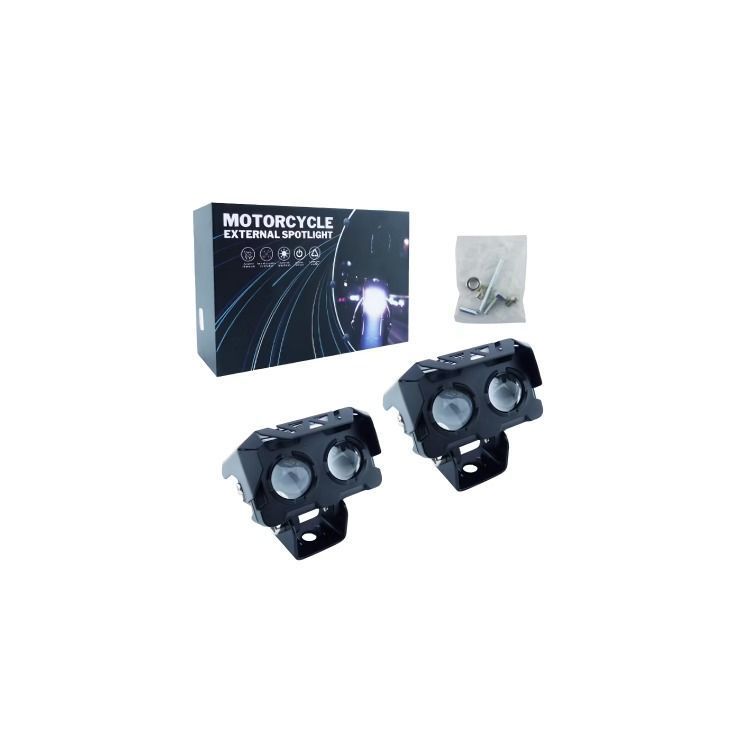 NEBLINERO LED PARA MOTO MINI 2 LED CUADRADO 40W DUO COLOR 12V SET X 1 PCS-2