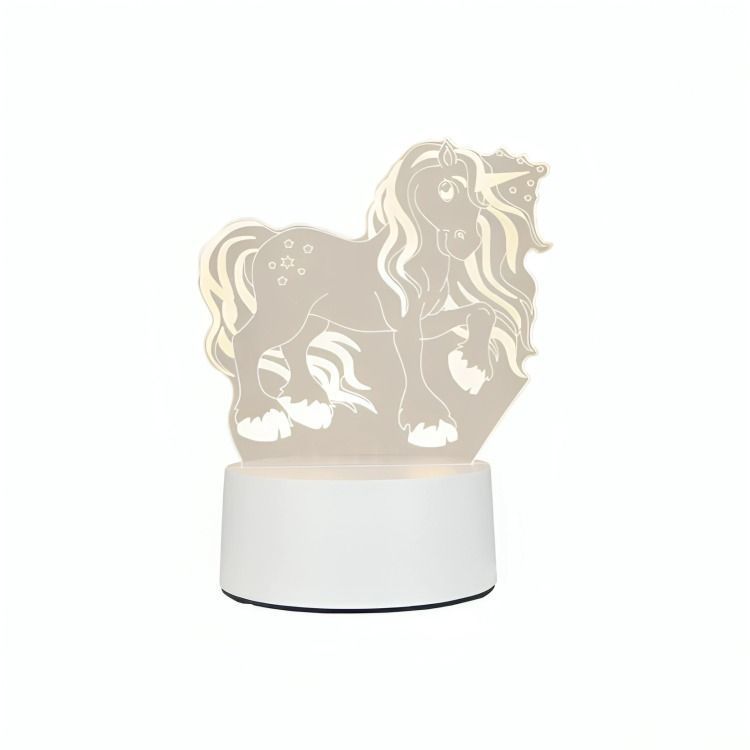Lampara LED De Mesa 3D USB Luz Pony Unicornio