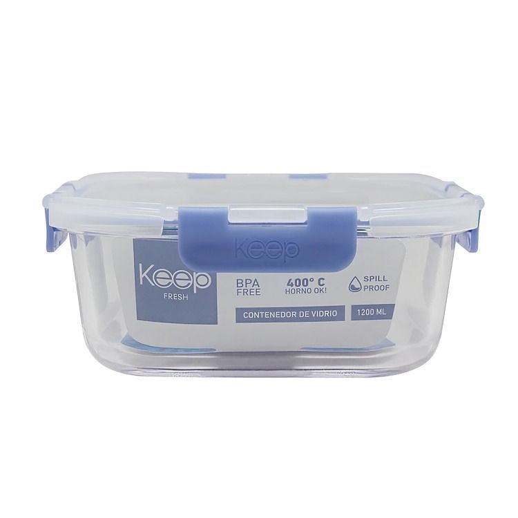 HERMETICO CUADRADO 1200ML GLASS KEEP MORADO-0
