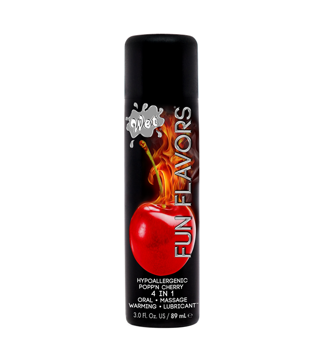 Lubricante cálido comestible Wet - Guinda 89 ml-0