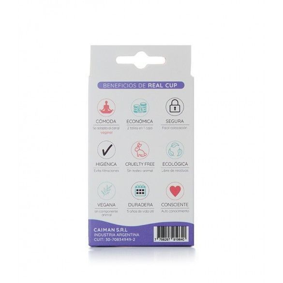 Copita Menstrual Real Cup talla S y M-2