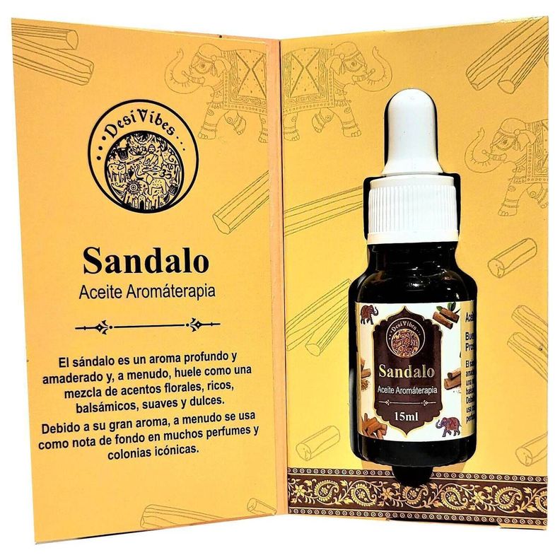 Aceite Esencial Aromaterapia de Sándalo 15ml - Desi Vibes-1
