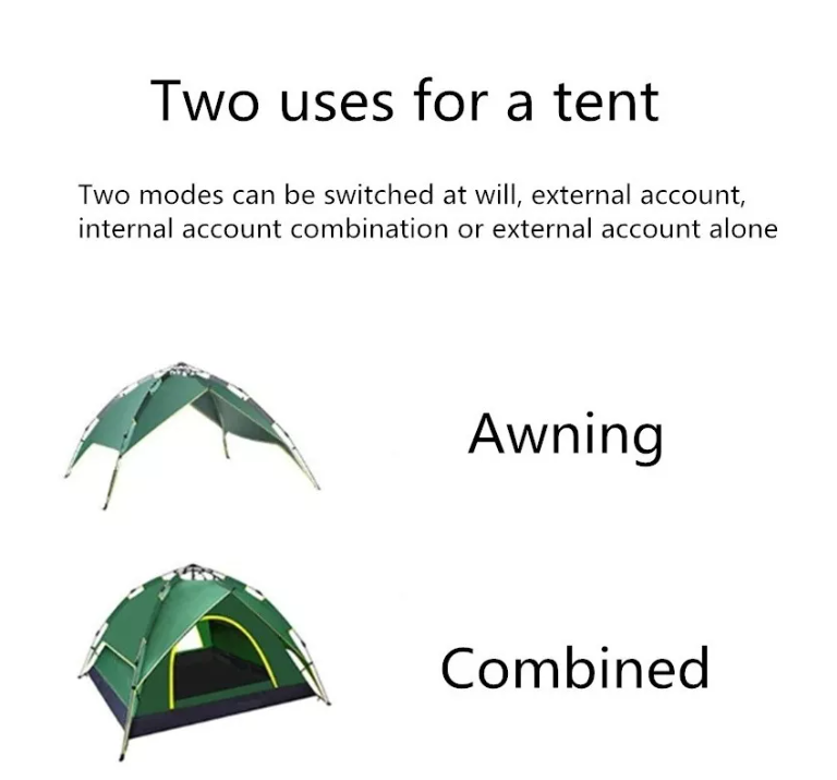 Carpa Automática 4 Personas Doble Capa Toldo 2.1x2.1x1.5 Mts-1