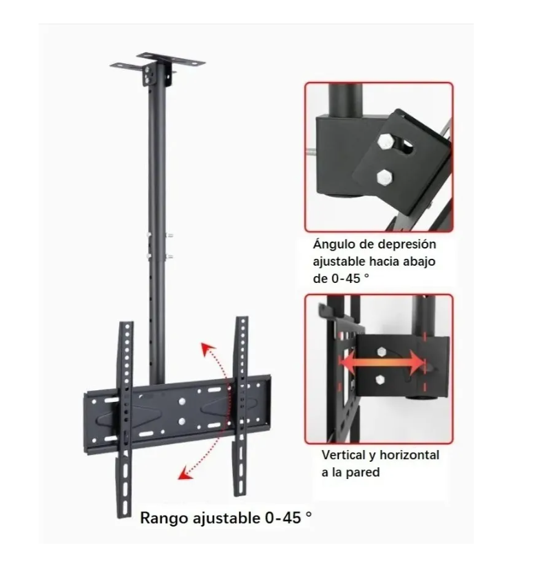Soporte Tv Techo O Pared Ajustable Base 26 A 60-4