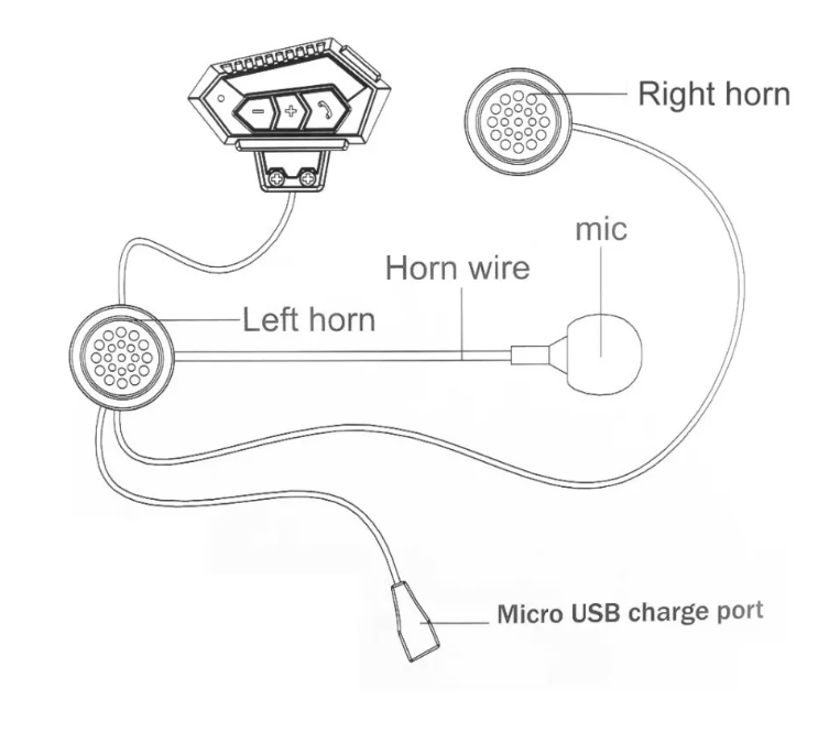 Audifono Casco Moto Auriculares Bluetooth Lllamada Mp3-1