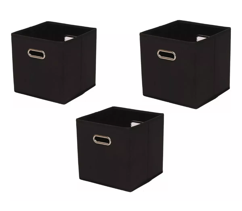 Pack 3 Cajas Cubo Organizador Plegable Tela Closet Ropa Etc-0