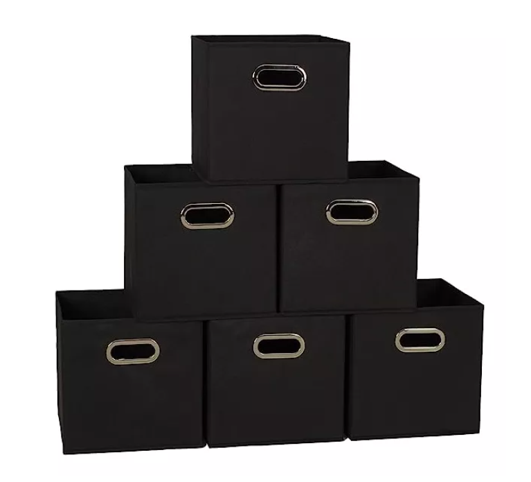 Pack 3 Cajas Cubo Organizador Plegable Tela Closet Ropa Etc-1
