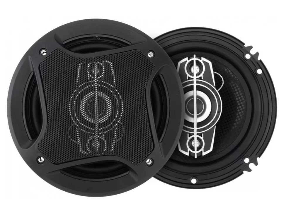 Kit 2 Parlantes Auto 16cm Redondo 500w Coaxial-0
