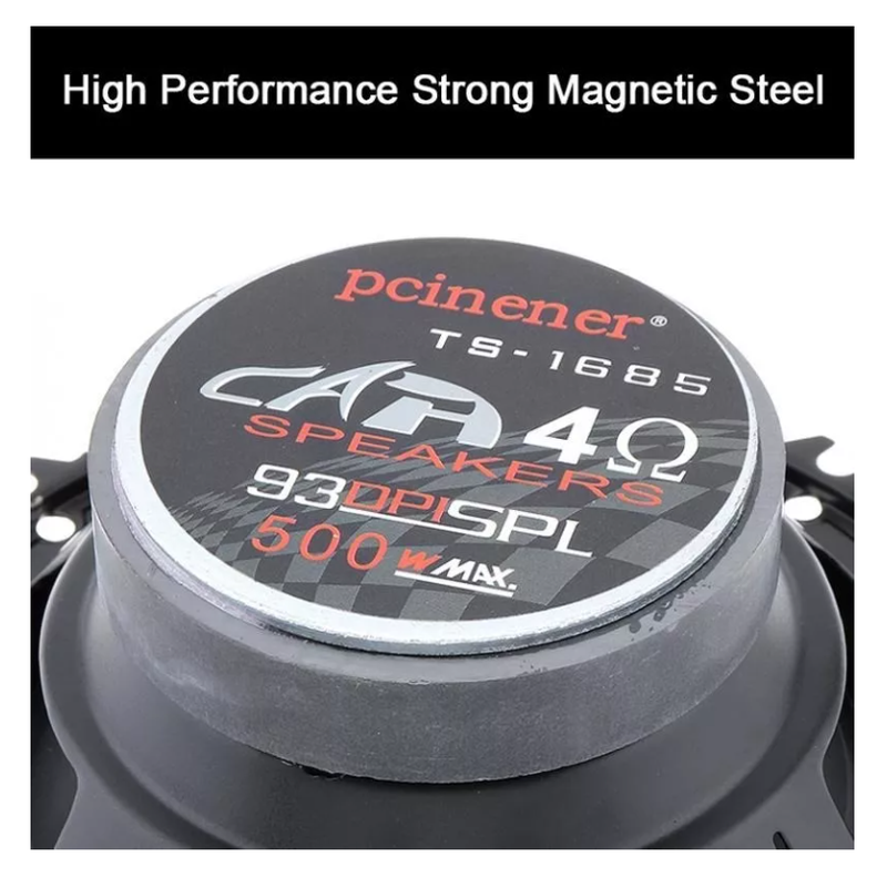 Kit 2 Parlantes Auto 16cm Redondo 500w Coaxial-5