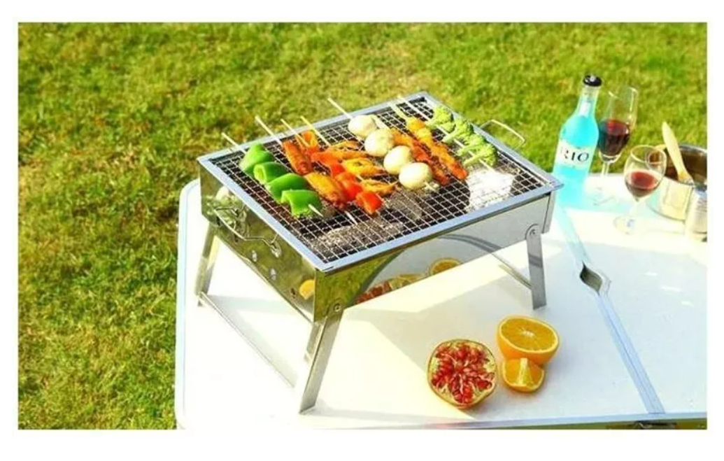 Mini Estufa Parrilla Parrillera Plegable Barbacoa Asado-7