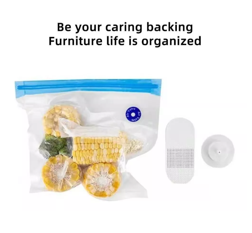 Mini Compresor Aire Inflador Vacío Alimento 2 En 1 + 5 Bolsa-3