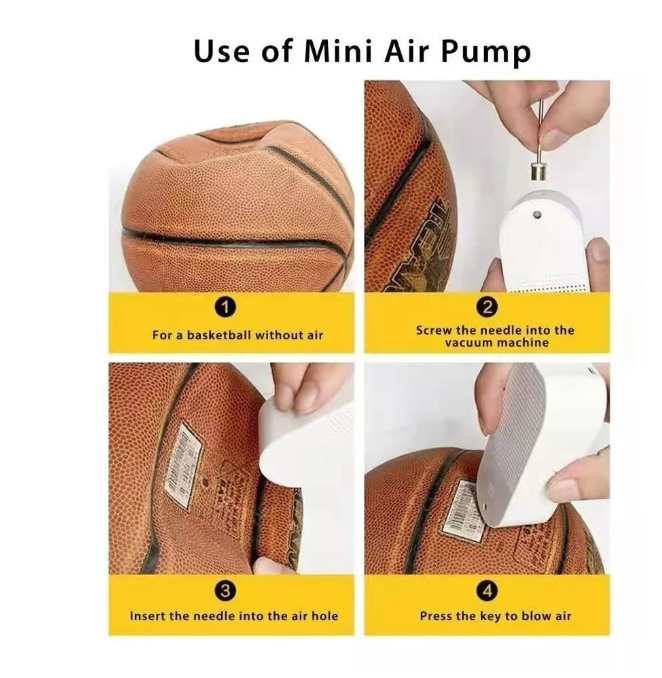 Mini Compresor Aire Inflador Vacío Alimento 2 En 1 + 5 Bolsa-5