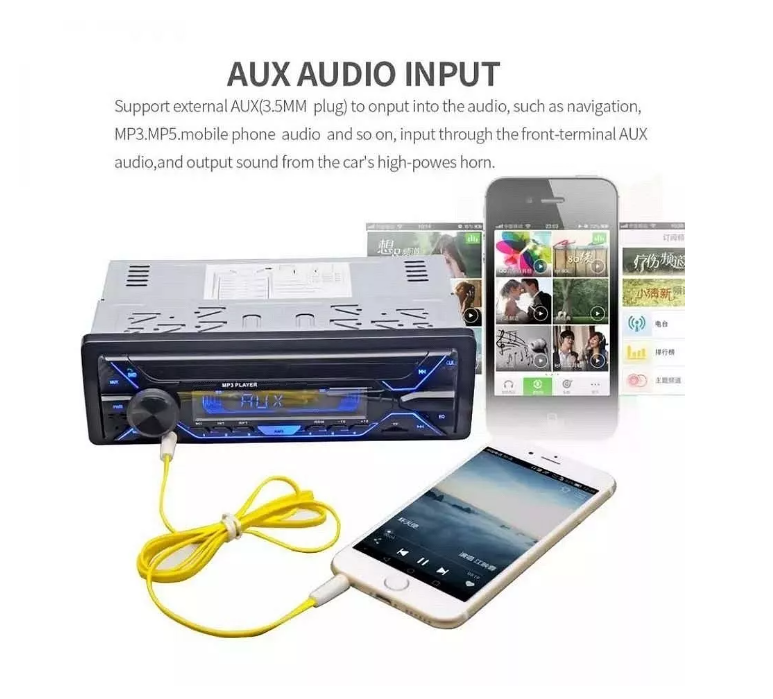 Radio Auto Panel Desmontable Bluetooth Mp3 Aux Usb-5