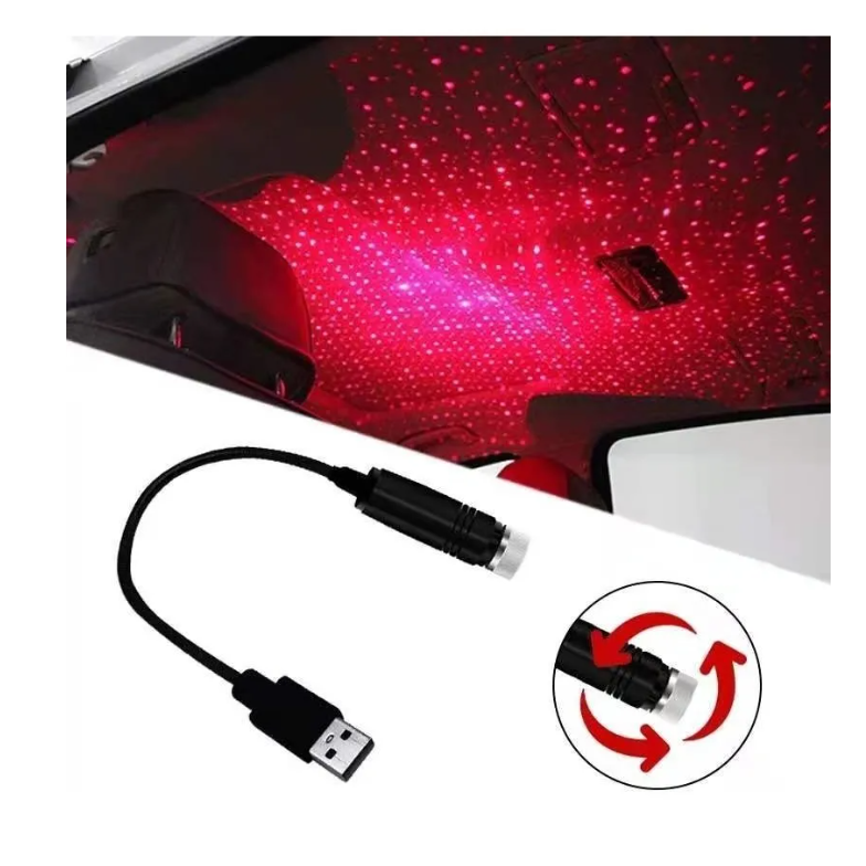 Proyector Laser Fiesta Usb Luz Led Para Auto Casa Universal-5