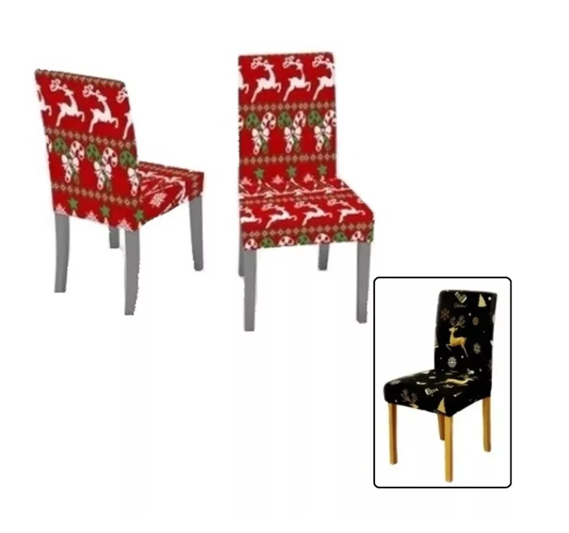 Set 6 Fundas Cubre Silla Decoración Navideña modelo 6-0