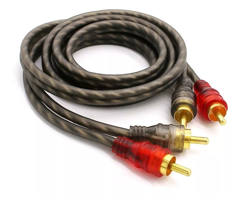 Cable Rca 5mt Estereofónico Trenzado Amplificador Calidad 2-0