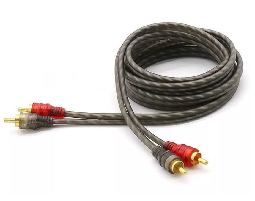 Cable Rca 5mt Estereofónico Trenzado Amplificador Calidad 2-3