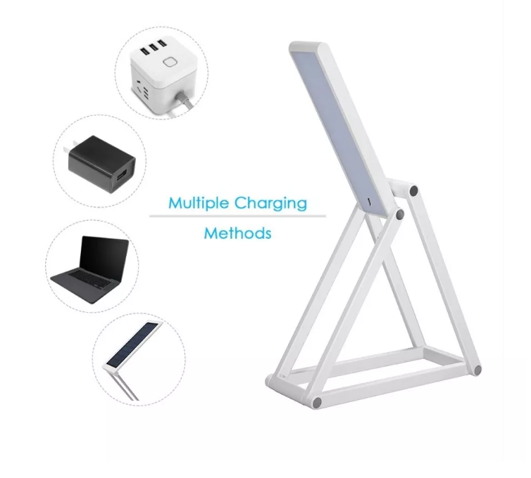 Lámpara Escritorio Plegable Estudio Dibujo Usb Solar Recarga-3