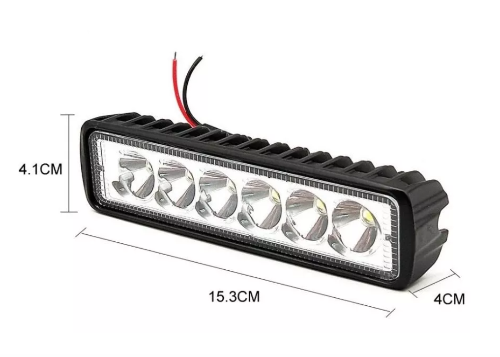 X4 Barra Luces Foco Neblinero Led 18w Auto Moto Caminoneta-3